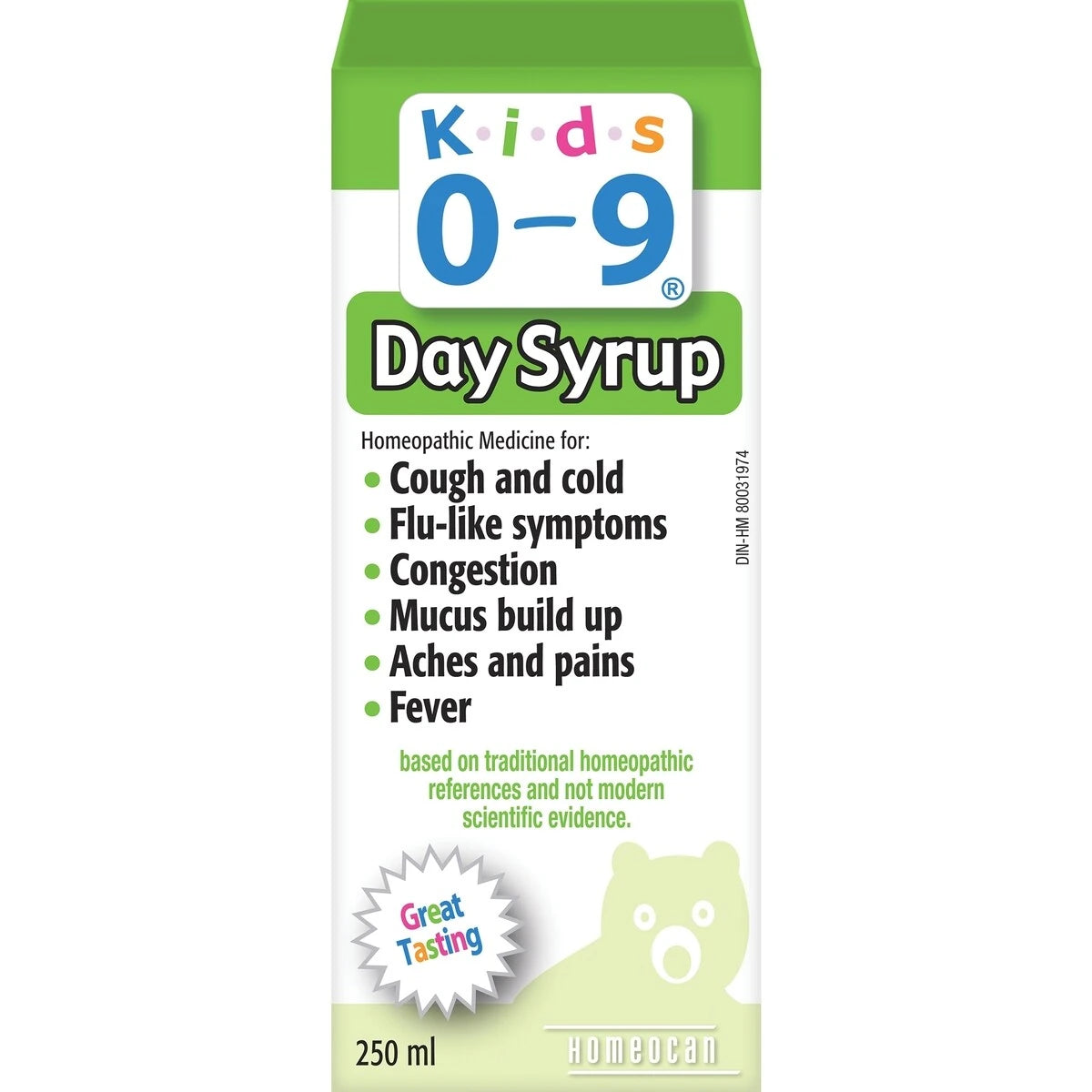 Homeocan Kids 0-9 Day Syrup front package