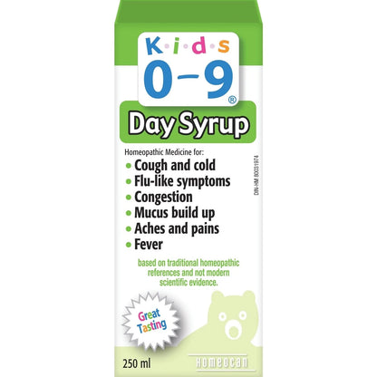Homeocan Kids 0-9 Day Syrup front package