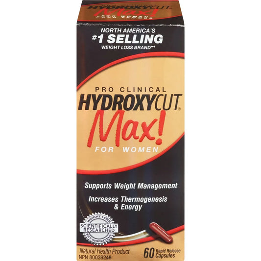 Hydroxycut Max! Women's Weight Management Capsules front package