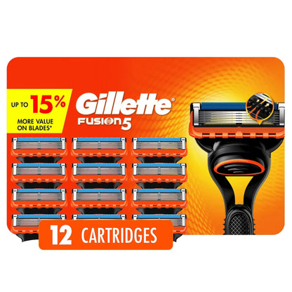 Gillette Fusion5 Men's Razor Blade Refills, 12 Count front package