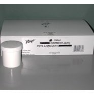 Ointment Jars Plastic Capped Pack of 25, 50 mL