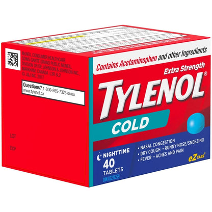 Tylenol Extra Strength Cold Relief Nighttime Acetaminophen 500mg product detail