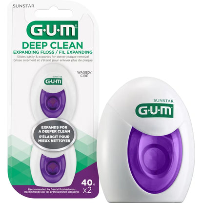 Gum Deep Clean Expanding Floss 2 X 40M front package