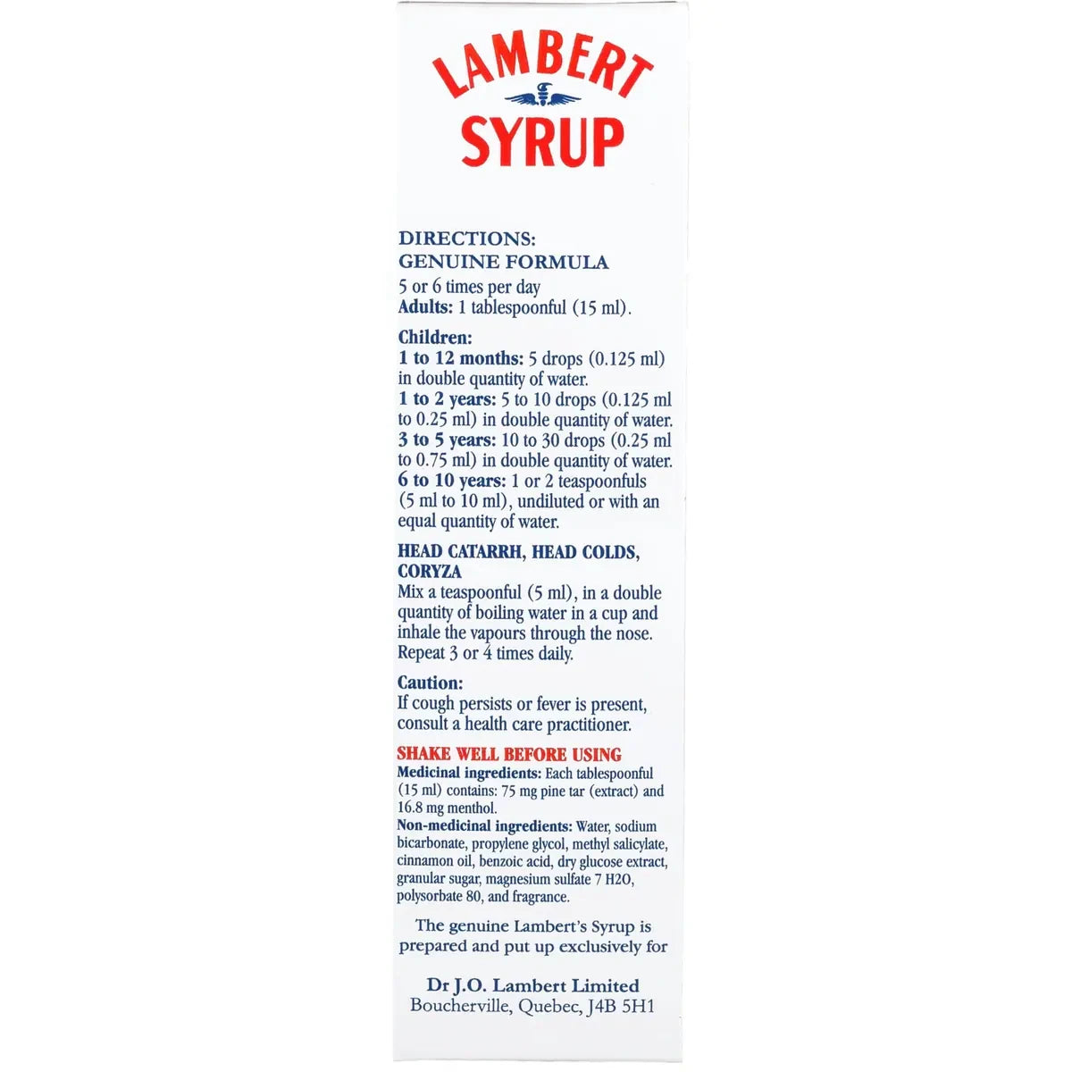Lambert Syrup product detail