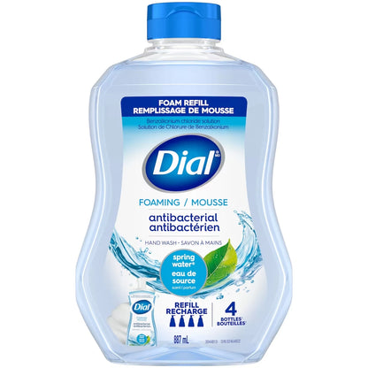 Dial Antibacterial Foaming Hand Wash Refill, Spring Water front package