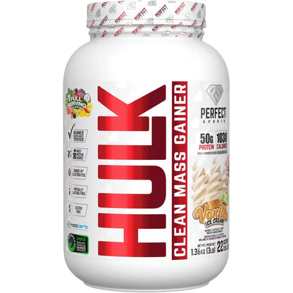 Perfect Sports Hulk Mass Gainer Vanilla Ice Cream front package