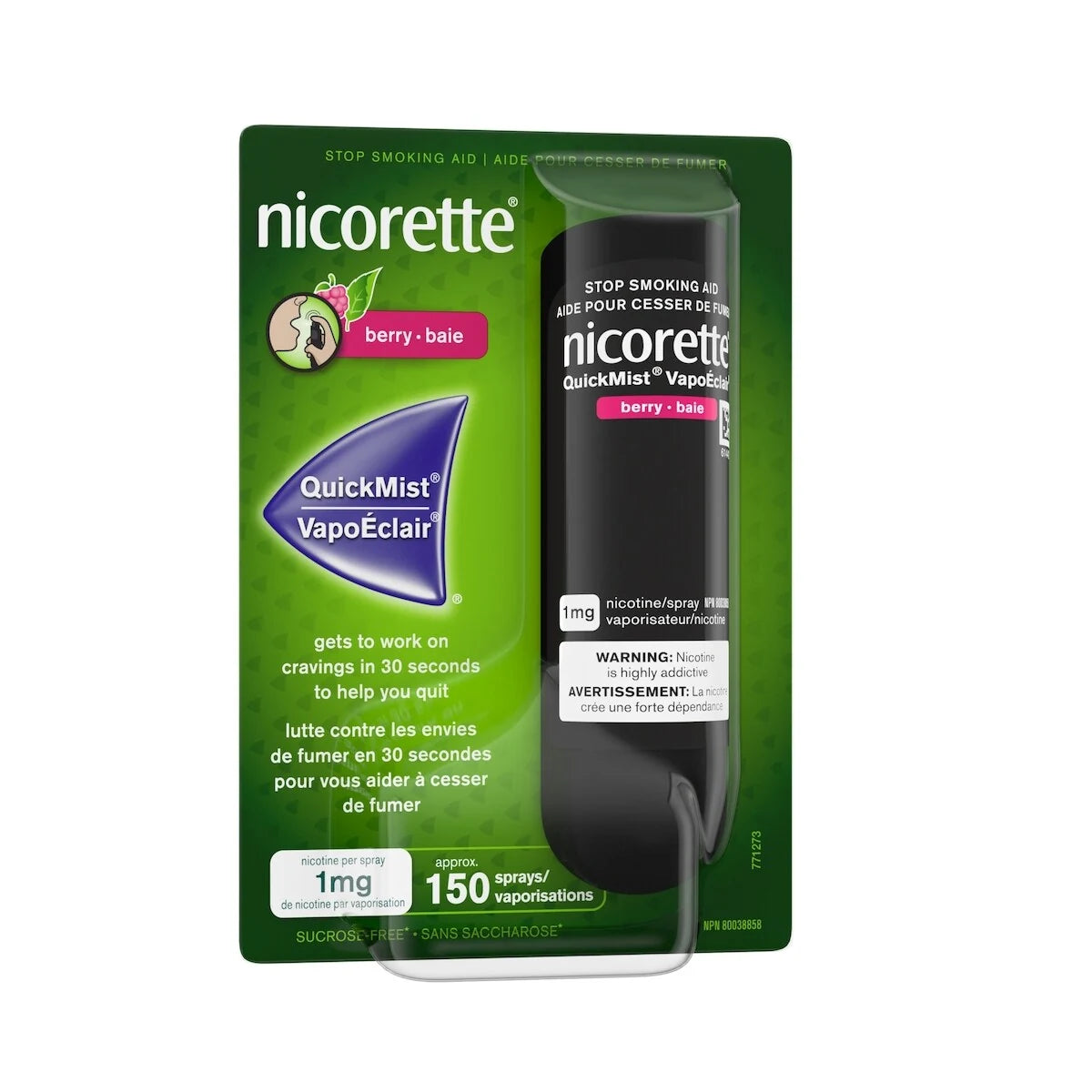 Nicorette Nicotine Quickmist Spray Berry product detail