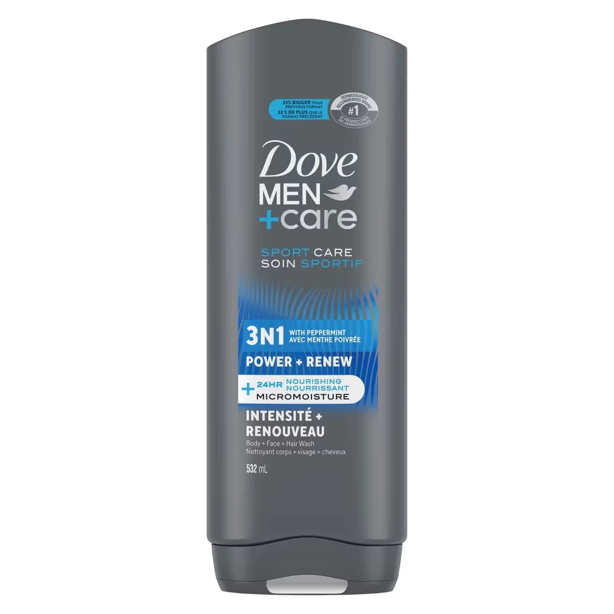Dove Men+Care Refreshing Power + Renew 3N1 Body front package