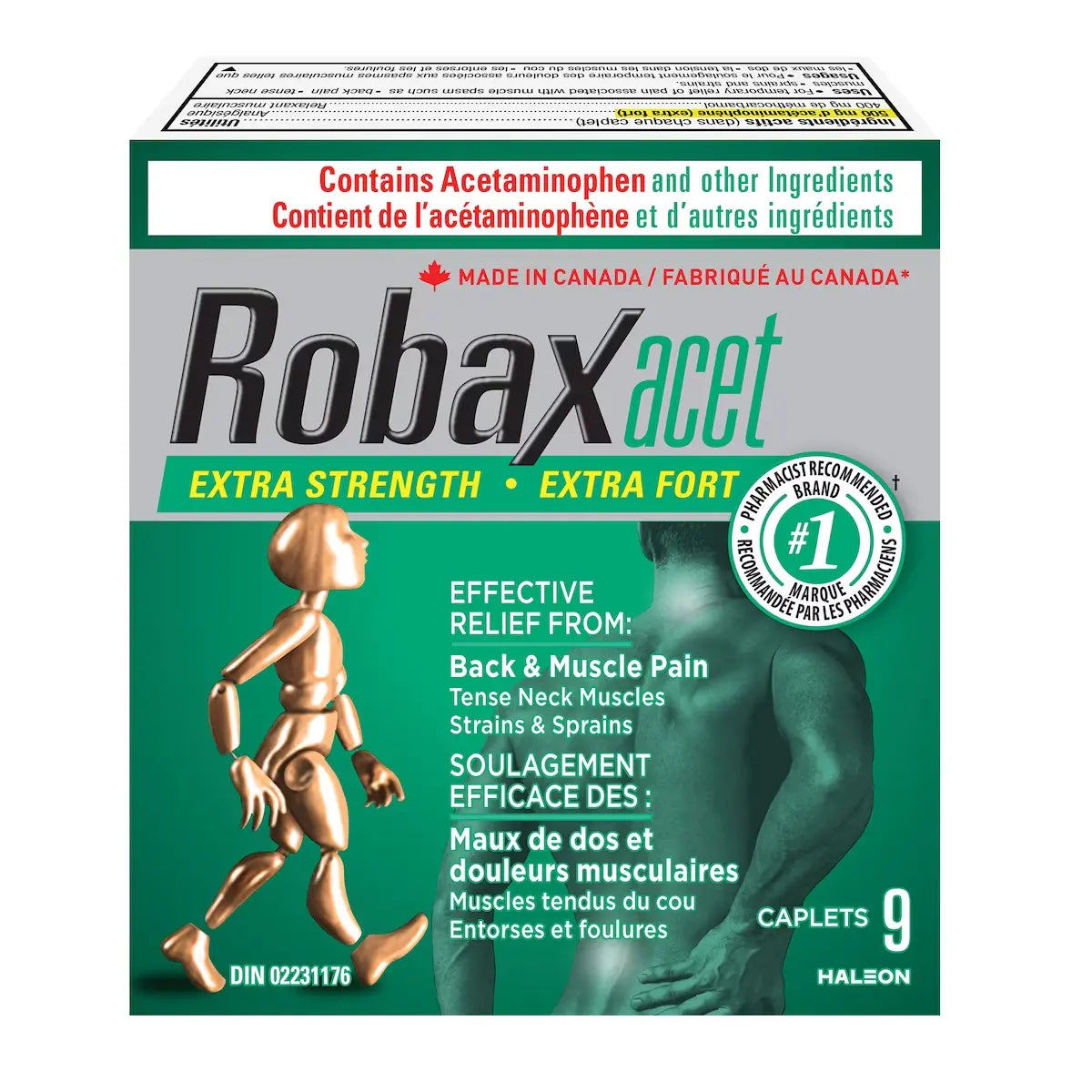 Robaxacet Extra Strength caplets front package
