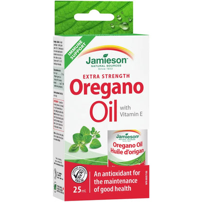 Jamieson Extra Strength vitamin E Oregano Oil front package
