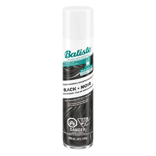 Batiste Coloured Dry Shampoo - Black, No White Residue front package