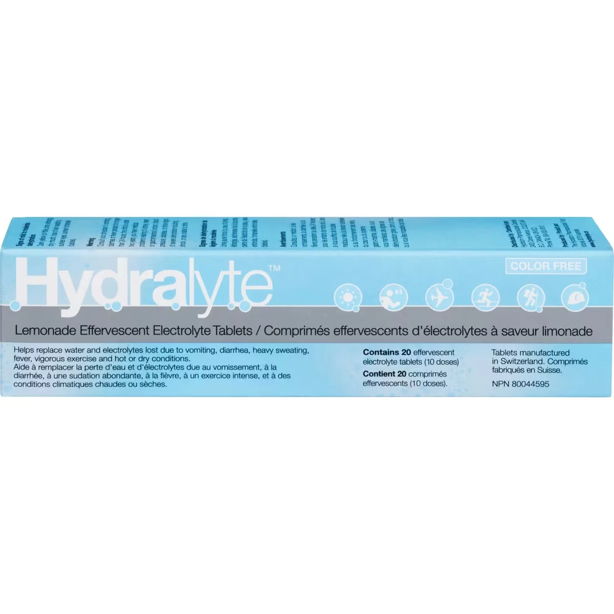 Hydralyte Effervescent Electrolytes Tablets Lemonade front package