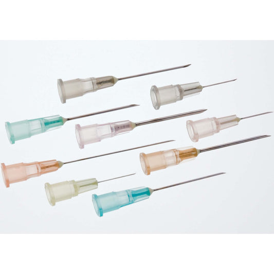 Standard Hypodermic Needles Box of 100 Needles 22 g x 1 in