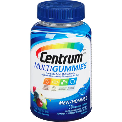 Centrum MultiGummies Men Multivitamin Supplement Gummies, 130 Count front package