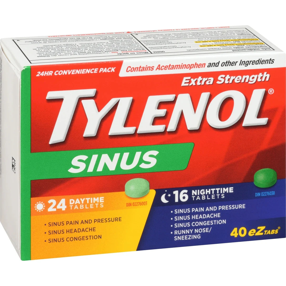 Tylenol Extra Strength Sinus Relief Day/Night, EZTabs product detail
