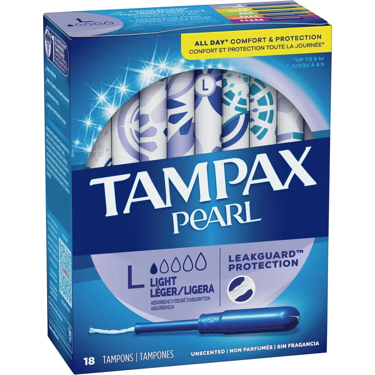 Tampax Pearl Tampons Light Absorbency, 18 Count product detail
