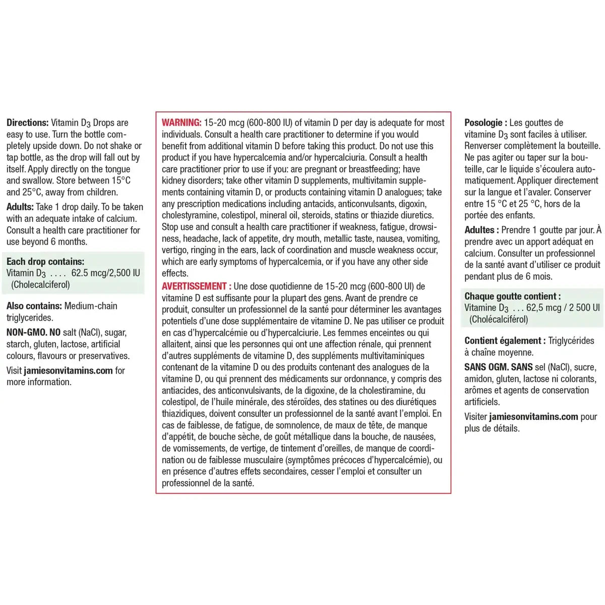 Jamieson Extra Strength Vitamin D3 Drops product detail
