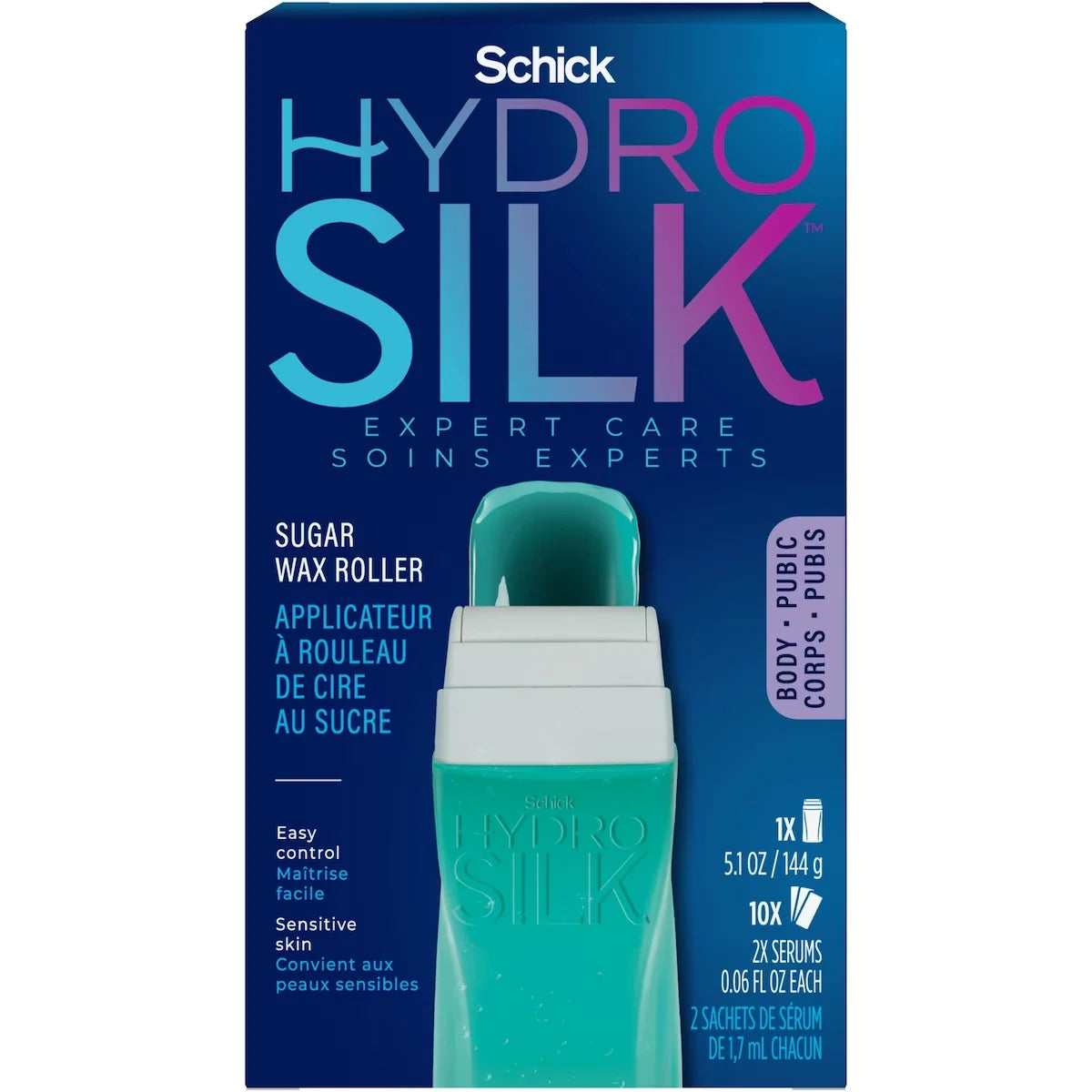 Schick Hydro Silk® Sugar Wax Roller front package