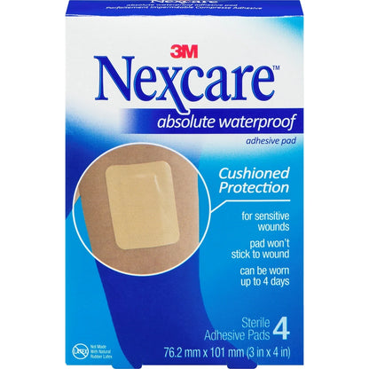 Nexcare Absolute Waterproof Adhesive Pad, AWP-34-CA front package