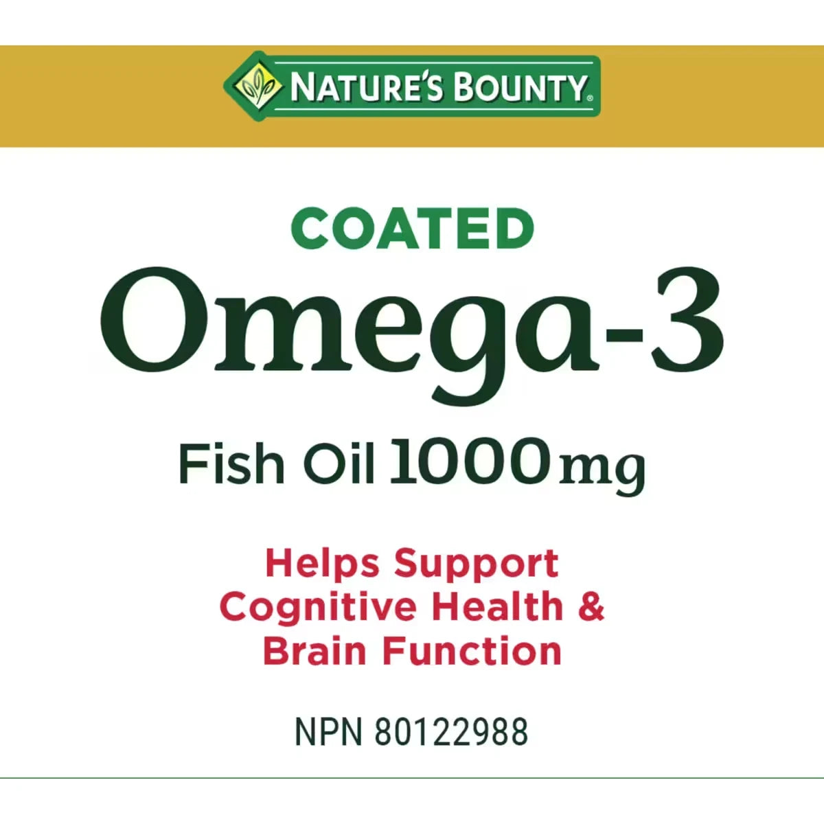 Natures Bounty Omega-3 Fish Oil, 1000 mg, Softgels product detail