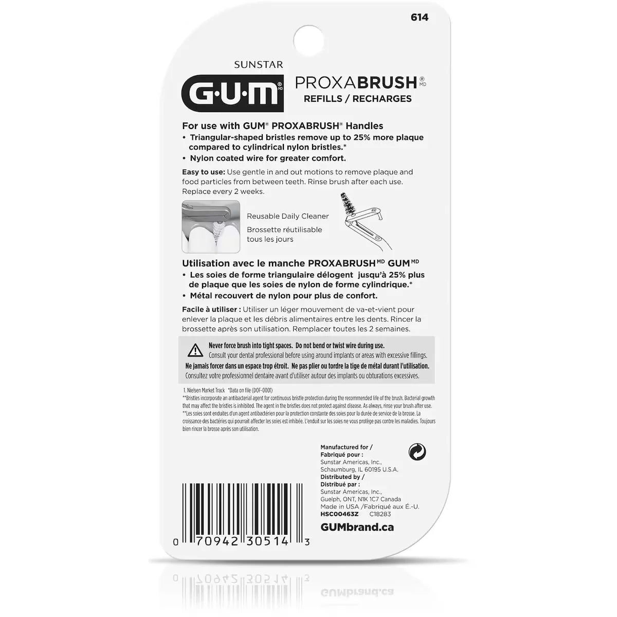 Gum Proxabrush Interdental Refills, Wide - 10Ct 10 count product detail