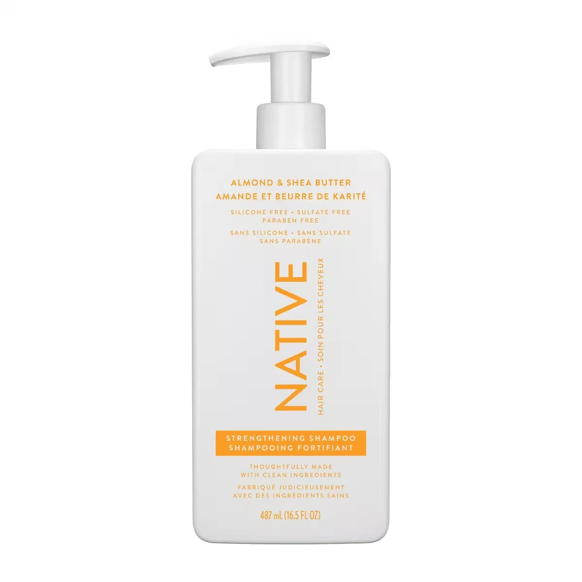 Native Almond & Shea Strengthening Shampoo front package