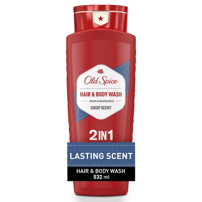 Old Spice High Endurance Hair & Body Wash front package