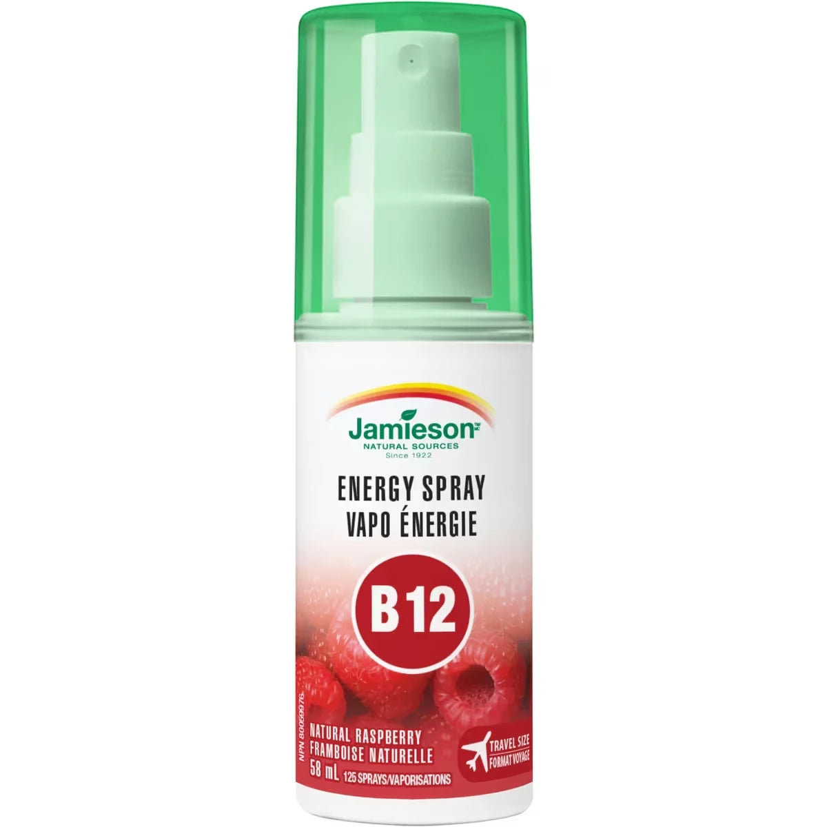 Jamieson Vitamin B12 Energy Spray - Natural Raspberry Flavour front package