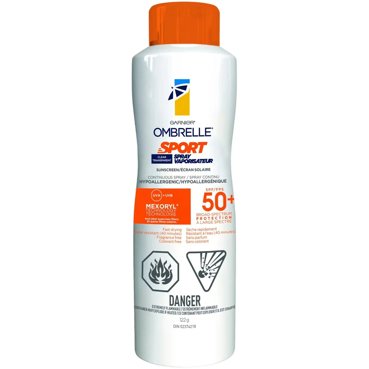 Garnier Sport SPF 50+ Sunscreen Spray front package