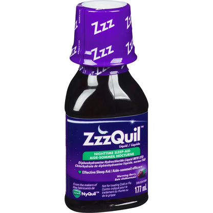 Vicks ZzzQuil Nighttime Sleep Aid Liquid, Warming Berry, 177 mL product detail