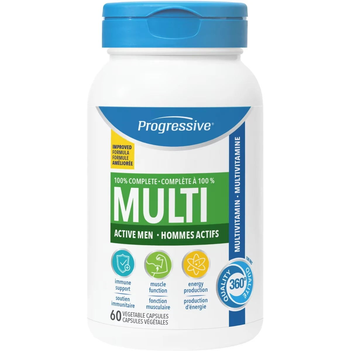 Progressive 100% Complete Multi for Active Men front package