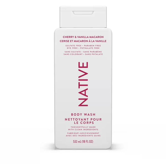 Native Natural Body Wash, Cherry Vanilla & Macaron, Sulfate Free, Paraben Free product image