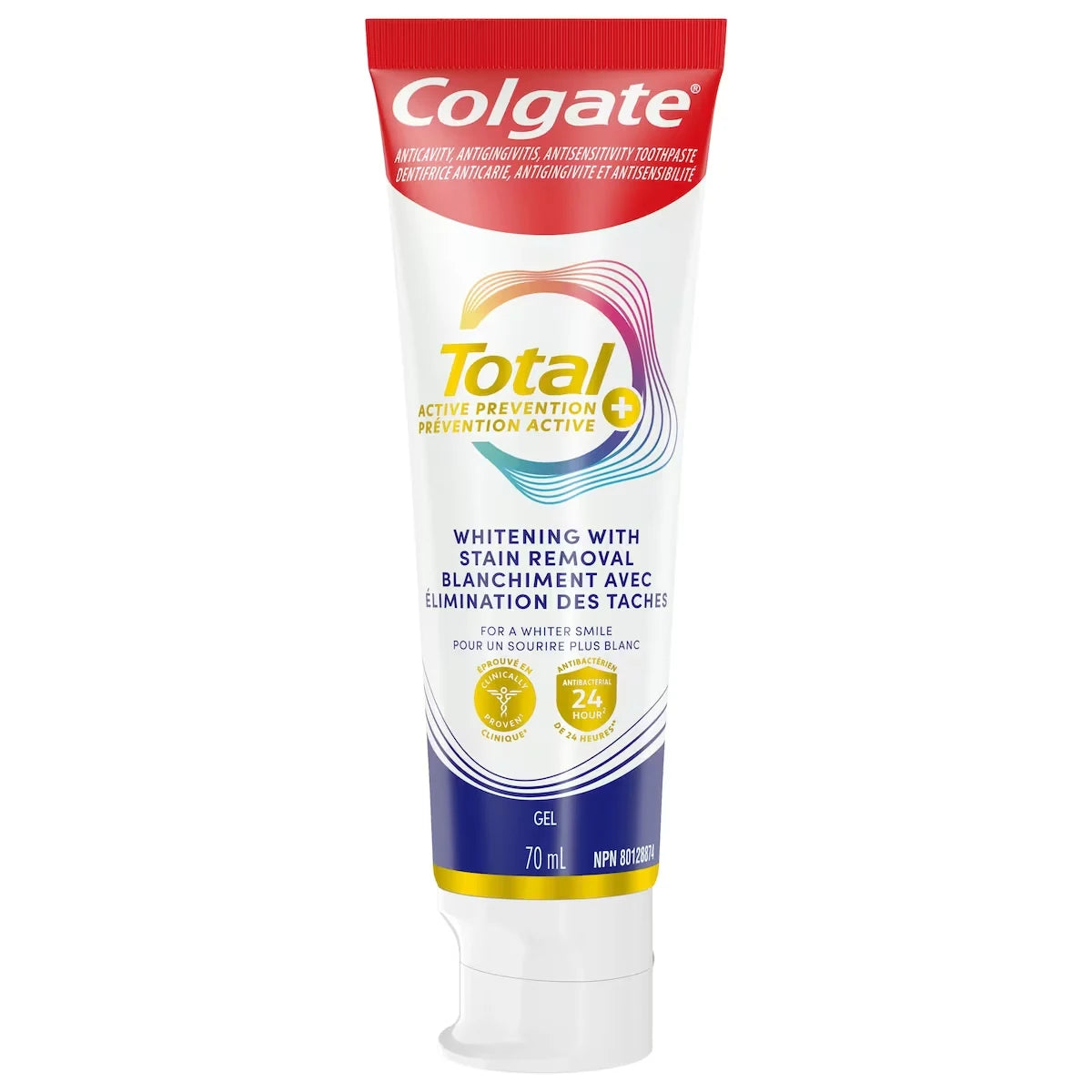 Colgate Total Active Prevention Plus Stain Removal Whitening Toothpaste Gel, Mint product detail