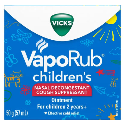 Vicks VapoRub Children’s Nasal Decongestant Cough Suppressant Ointment front package
