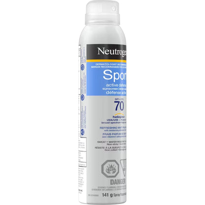 Neutrogena Sport Active Defense SPF 70 Sunscreen Spray product detail