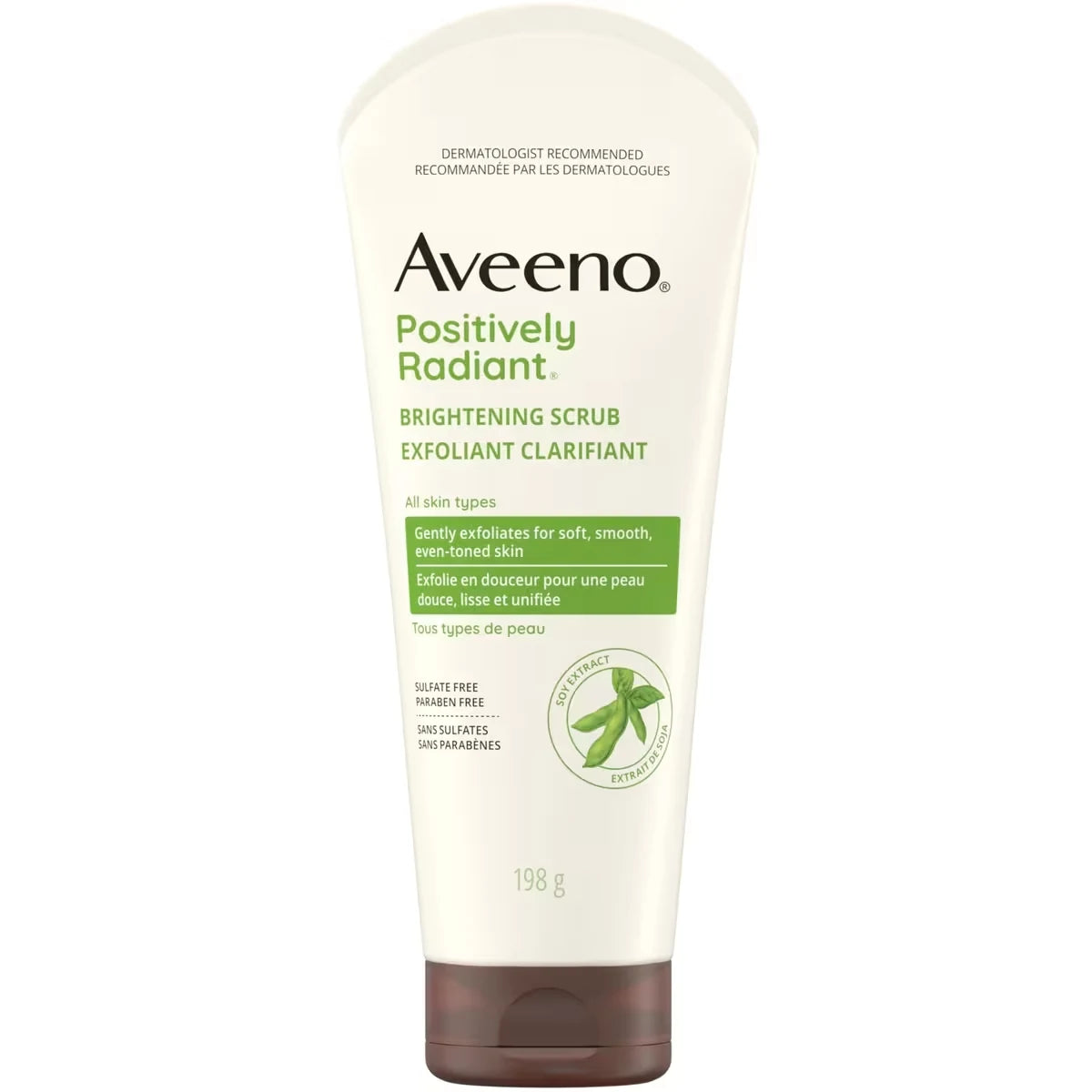 Aveeno Positively Radiant Skin Brightening Scrub front package