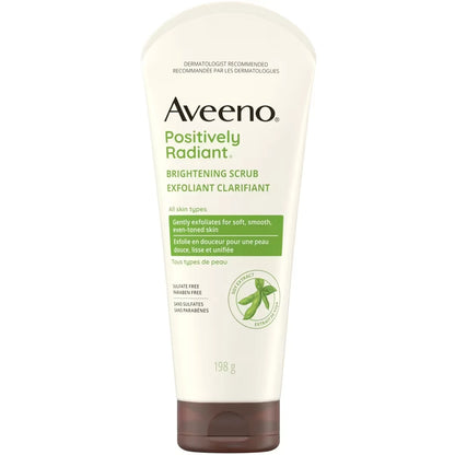 Aveeno Positively Radiant Skin Brightening Scrub front package