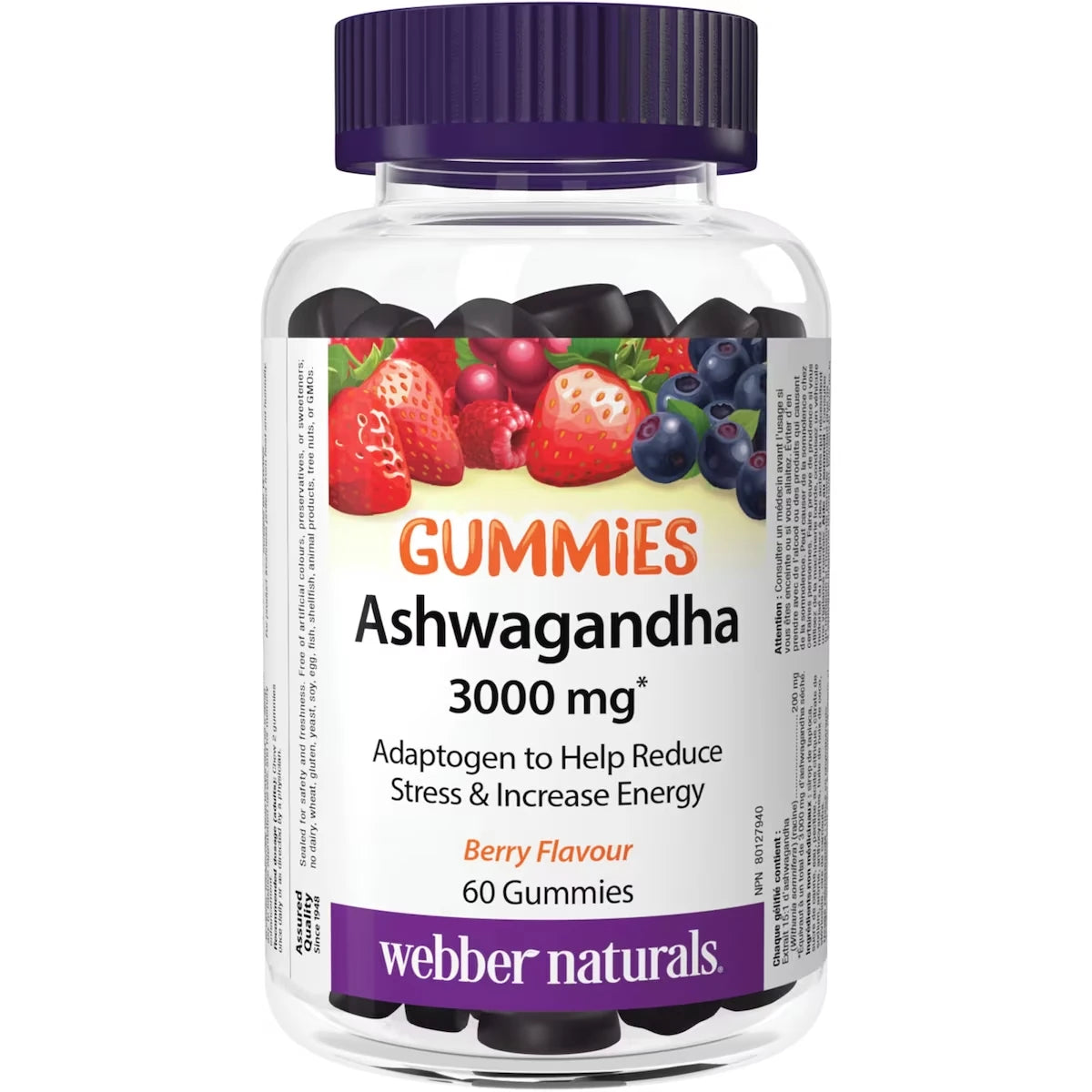 Webber Ashwagandha Gummies Berry front package