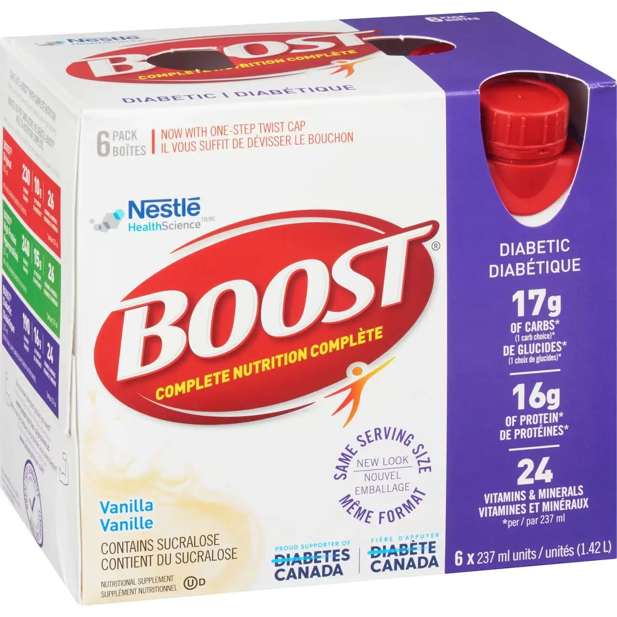 Boost Diabetic Vanilla Nutritional Supplement Drink, 6 × 237 ml product detail