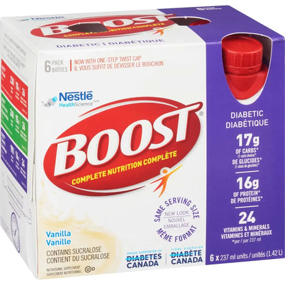 Boost Diabetic Vanilla Nutritional Supplement Drink, 6 × 237 ml product detail