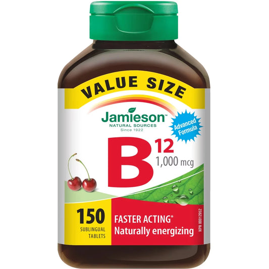 Jamieson Vitamin B12 1,000 mcg Fast Dissolving Sublingual Tablets - Value Pack product detail