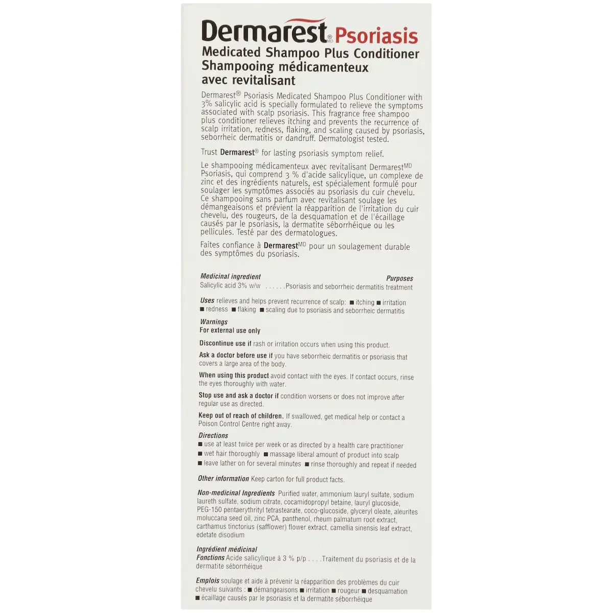 Dermarest Psoriasis Medicated Shampoo Plus Conditioner product detail