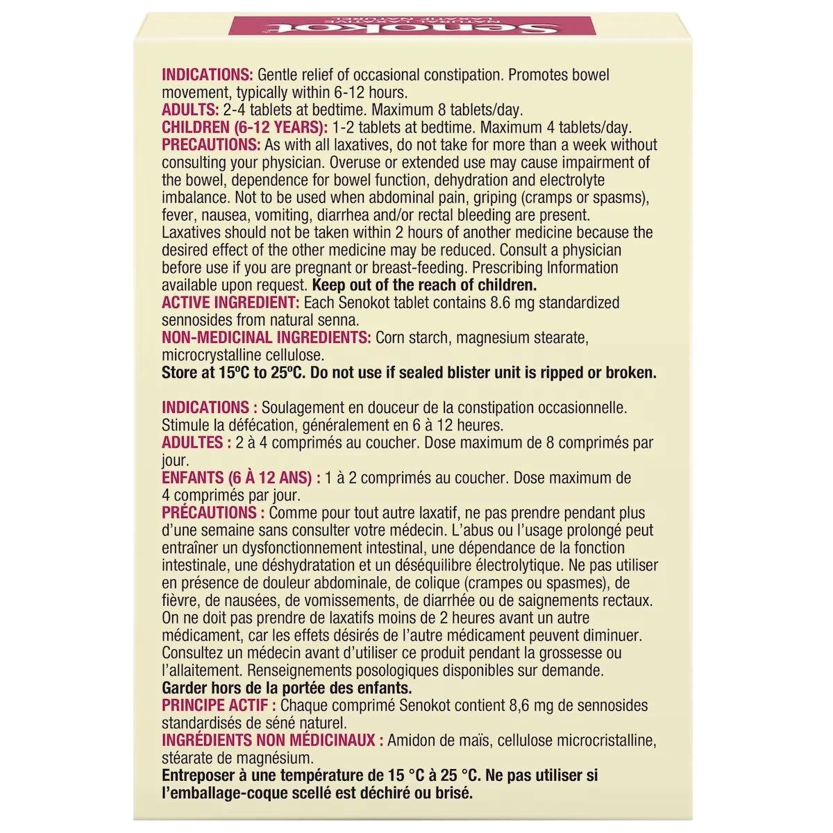Senokot Natural Laxative 10ct 10 count product detail