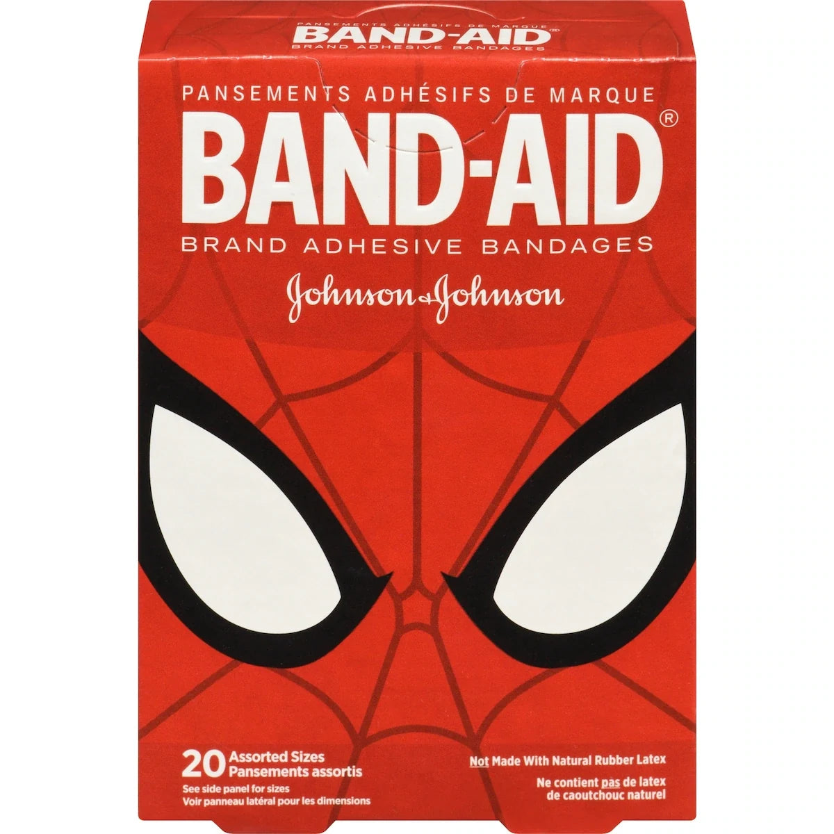 Band-Aid Adhesive Bandages for Kids, Marvel Spiderman front package