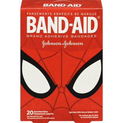 Band-Aid Adhesive Bandages for Kids, Marvel Spiderman front package