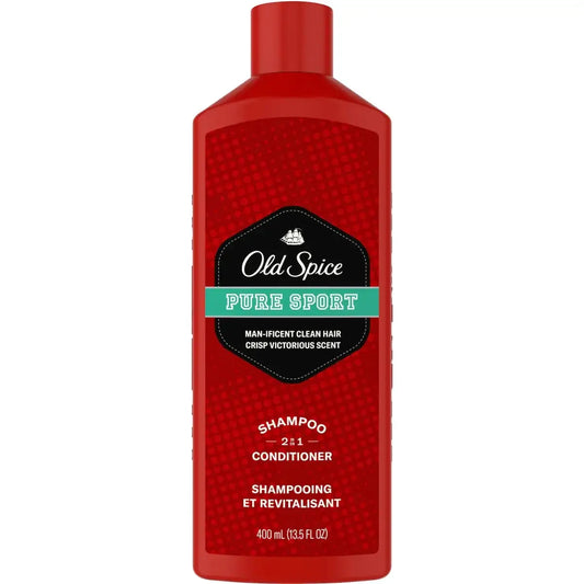 Old Spice Pure Sport 2in1 Shampoo and Conditioner for Men, 400 mL front package