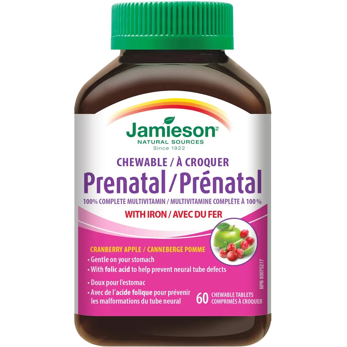 Jamieson Prenatal Chewable Multivitamin product detail