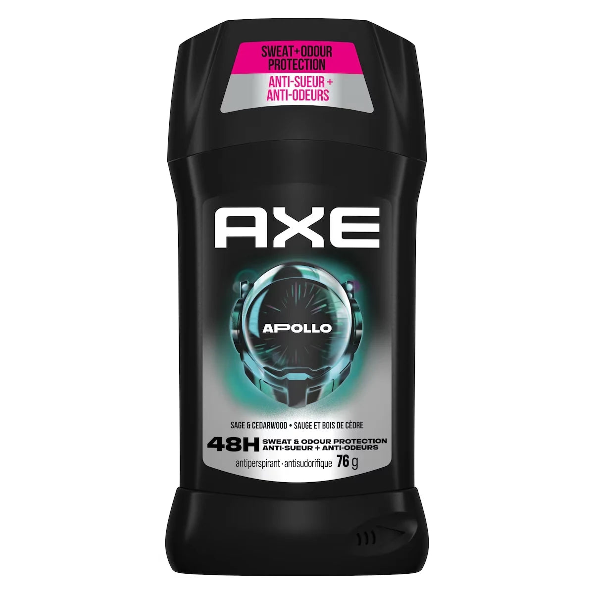 Axe Antiperspirant Stick For Long Lasting Sweat Protection Apollo Sage & Cedarwood Men'S Antiperspirant 48 Hours front package