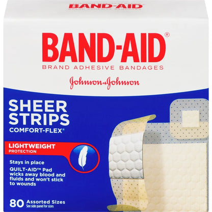 Band-Aid Comfort-Flex Plastic Adhesive Bandages 80 Ea front package