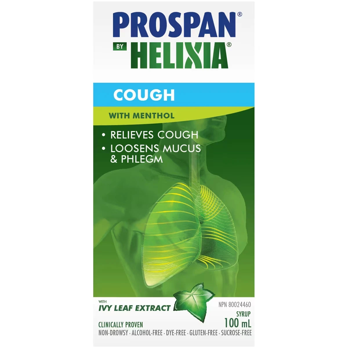 Helixia Cough Menthol front package